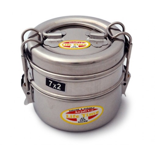 lunchbox stainless steel, 2pcs. collapsible
