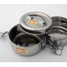 lunchbox stainless steel, 2pcs. collapsible