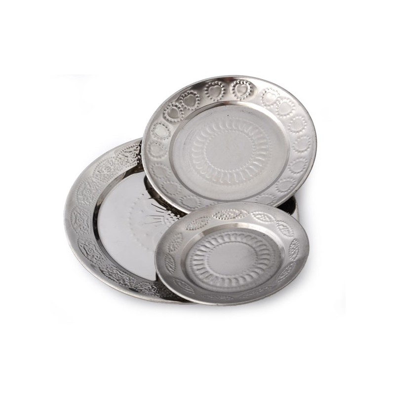 10 pcs. Plate stainless steel simple