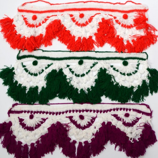 toran crocheted, 2 colours