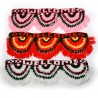 Toran/ Décoration de porte tricolore au crochet