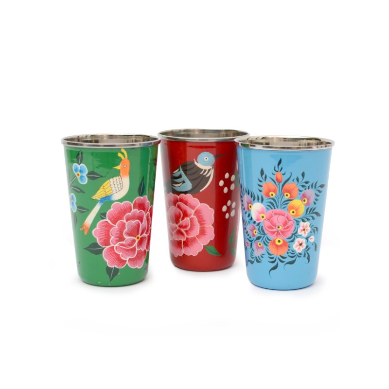 tumbler stainless steel painted, L