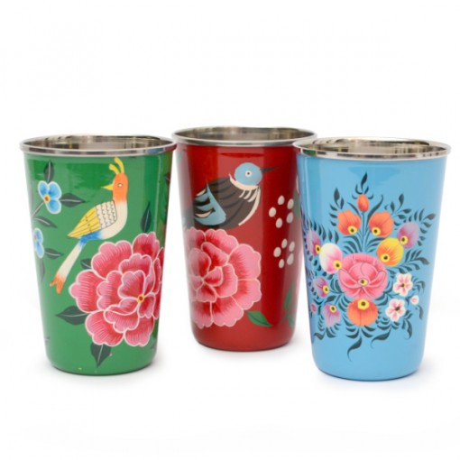 tumbler stainless steel painted, L