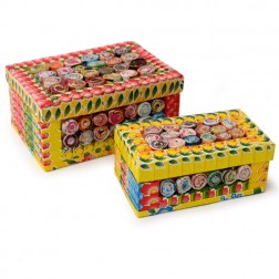 Schachtel beklebt, 2er Set