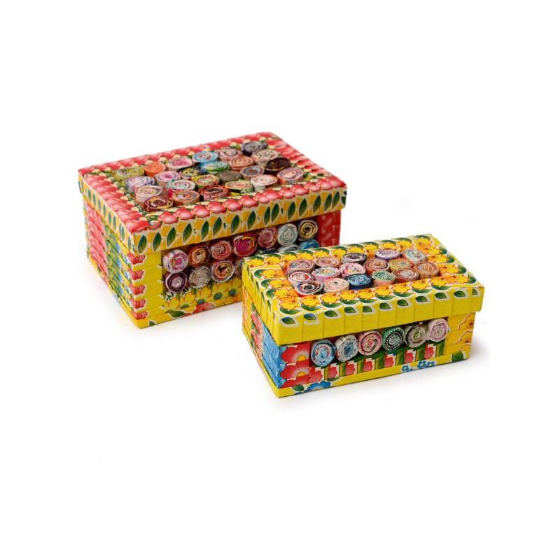 Schachtel beklebt, 2er Set