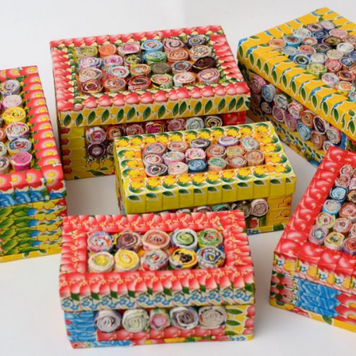 Schachtel beklebt, 2er Set