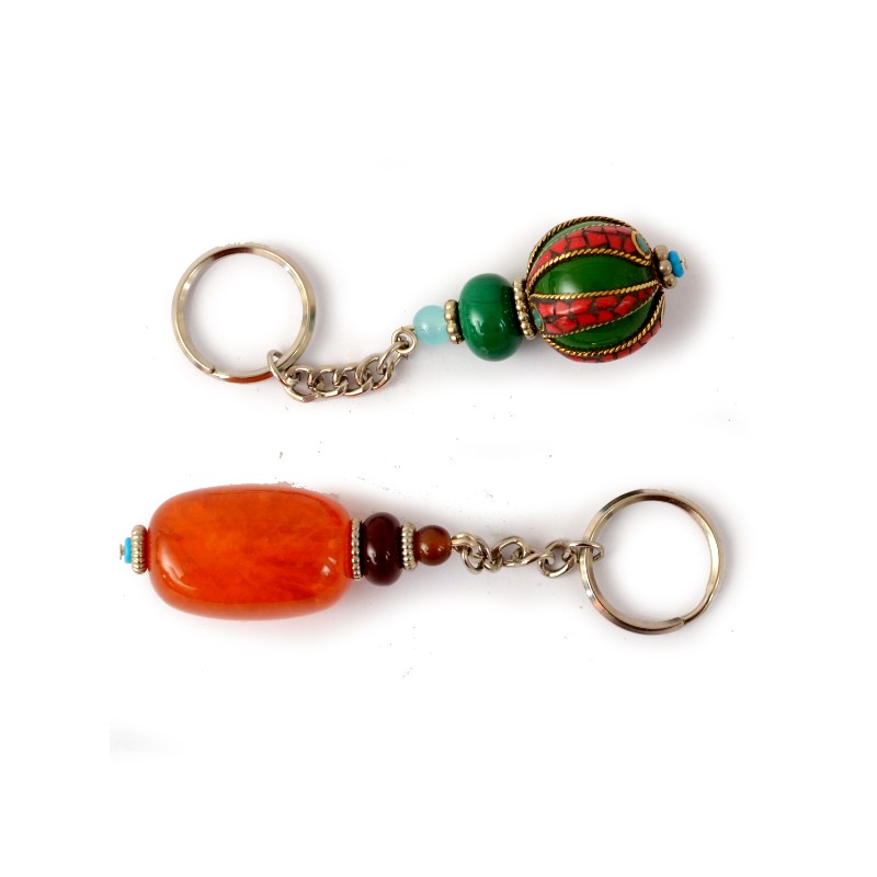 5 pcs. keyring Tibet, oval