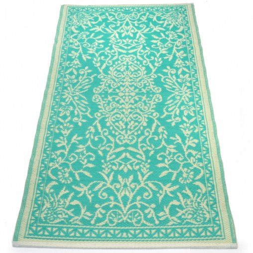 Plastic carpet 90x180 cm rolled, floral