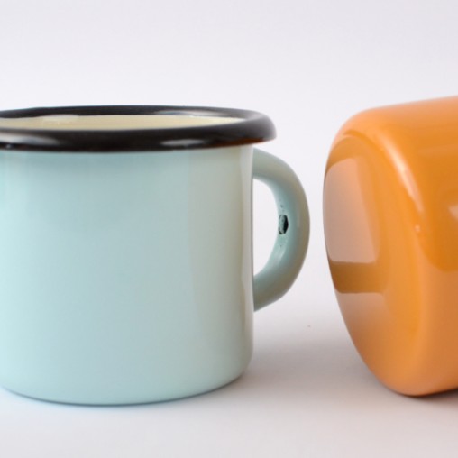 6 pcs. tasse émaillée, 0,25l