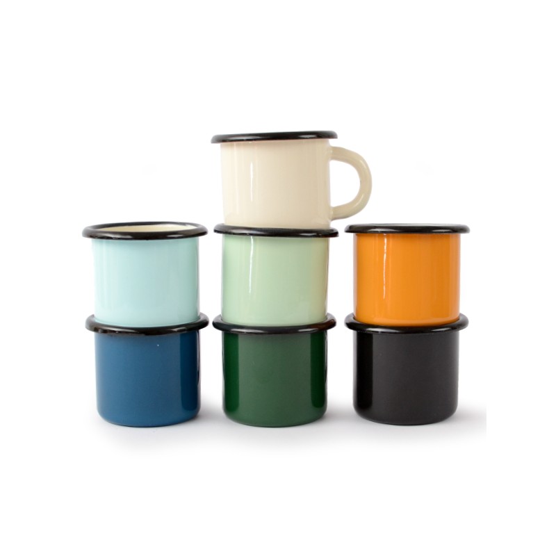 6 pcs. tasse émaillée, 0,25l
