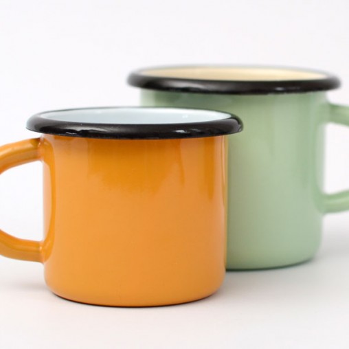 6 pcs. tasse émaillée, 0,25l