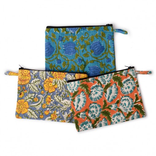 cotton pouch, flat