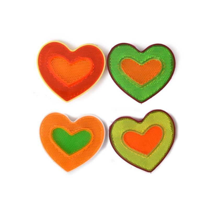 12 St. Fahrrad- Reflektor, Stern/ Herz