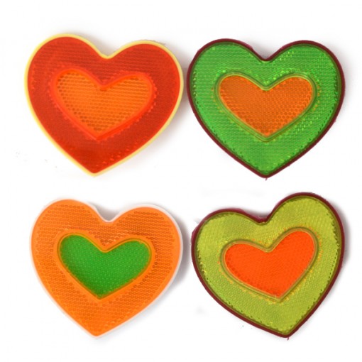 12 St. Fahrrad- Reflektor, Stern/ Herz