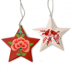 2 pcs. star painted
