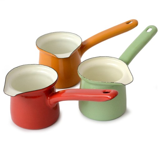 2 pcs. bidon moka émailé